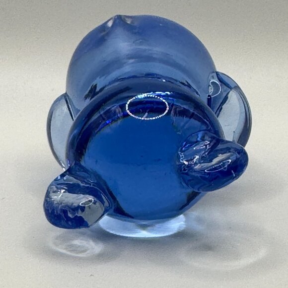 VTG Art Glass Blue Koala Panda Bear Paperweight Hand Blown Teddy Bear Figurine - Picture 9 of 11